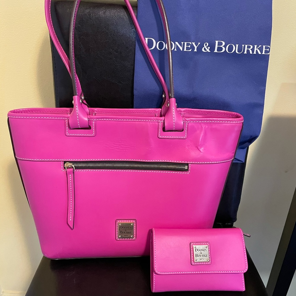 Vachetta Leather Beacon Zip Tote w/ wallet